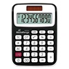 MediaRange Compact calculator with 10-digit LCD, solar and battey-powered, black/white (MROS190)-MROS190