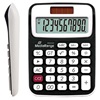 MediaRange Compact calculator with 10-digit LCD, solar and battey-powered, black/white (MROS190)-MROS190