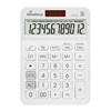 MediaRange Calculator with tax function, 12-digit LCD, solar and battery powered, white (MROS191)-MROS191