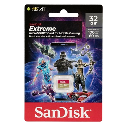 Sandisk Exrteme microSDXC 32GB Card for Mobile Gaming  (SDSQXAF-032G-GN6GN) (SANSDSQXAF-032G-GN6GN)-SANSDSQXAF-032G-GN6GN