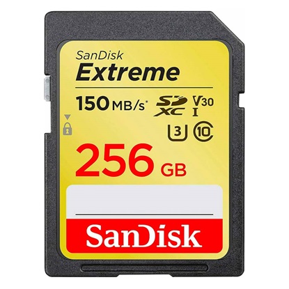 SanDisk 256GB Extreme SDXC UHS-I card (SDSDXVV-256G-GNCIN) (SANSDSDXVV-256G-GNCIN)-SANSDSDXVV-256G-GNCIN