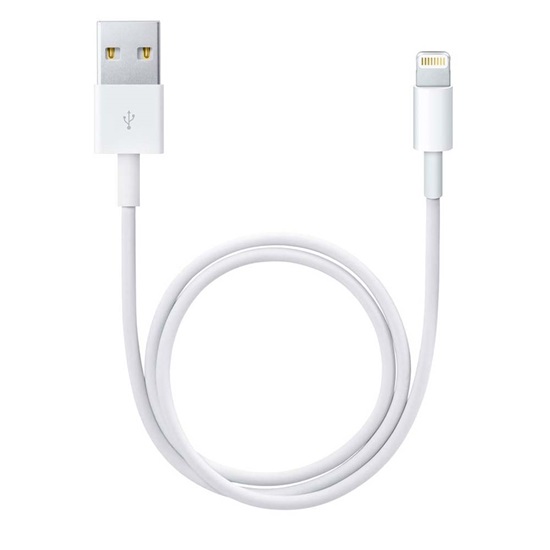 Apple Καλώδιο Σύνδεσης Lightining-USB Λευκό 1m (MD818ZM/A) (APPMD818ZM/A)-APPMD818ZM/A