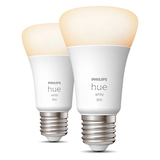Philips Hue Smart lamp E27 White 800 lumen 9W 2 stuks (LPH02727) (PHILPH02727)-PHILPH02727