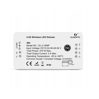 Gledopto LED Strip Controller Zigbee Works with Philips Hue White (GL-C-009P) (GLEGL-C-009P)-GLEGL-C-009P