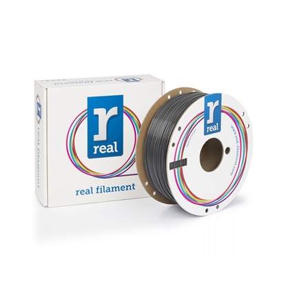 REAL PETG 3D Printer Filament -Gray- spool of 1Kg - 2.85mm (REFPETGRGRAY1000MM285)-REFPETGRGRAY1000MM285