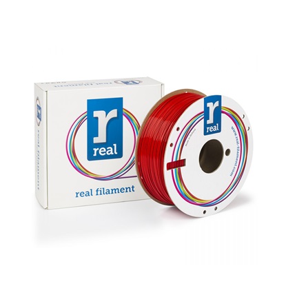 REAL PETG 3D Printer- Red - spool of 1Kg -1.75mm (REFPETGRRED1000MM175)-REFPETGRRED1000MM175