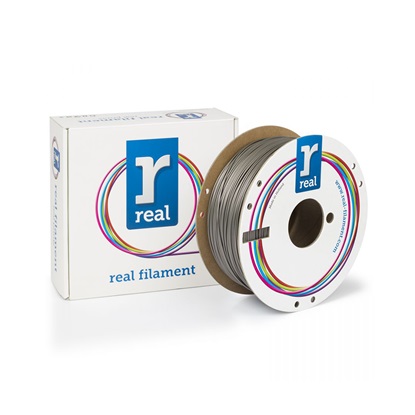 REAL PLA Recycled 3D Printer Filament - Silver - spool of 1Kg - 1.75mm (REFPLARSILVER1000MM175)-REFPLARSILVER1000MM175