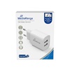 MediaRange 12W charger with two USB-A outputs, white (MRMA114)-MRMA114