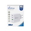 MediaRange 65W fast charger with USB-A and two USB-C outputs, white (MRMA116)-MRMA116