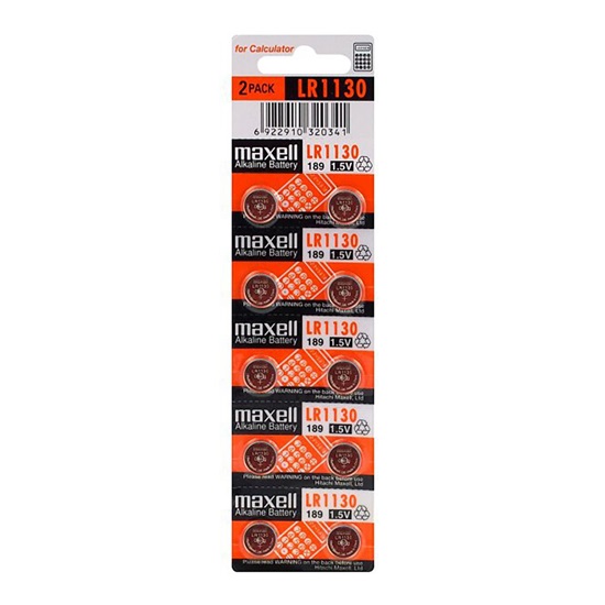 Αλκαλική Μπαταρία Maxell Mini Alkaline battery G10/LR1130/189/AG10 10 τμχ (LR1130M) (MAXLR1130)-MAXLR1130