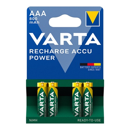 Επαναφορτιζόμενες Μπαταρίες Varta Ready2use R03 AAA Ni-MH 800 mAh 4 τμχ (56703B4) (VART56703B4)-VART56703B4