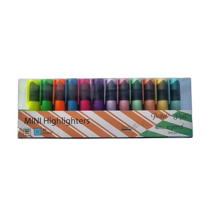 Enlegend Σετ mini Μαρκαδόροι Υπογράμμισης 12 ΧΡ Pastel & Neon (ENL-6006-12D) (ENL600612D)-ENL600612D