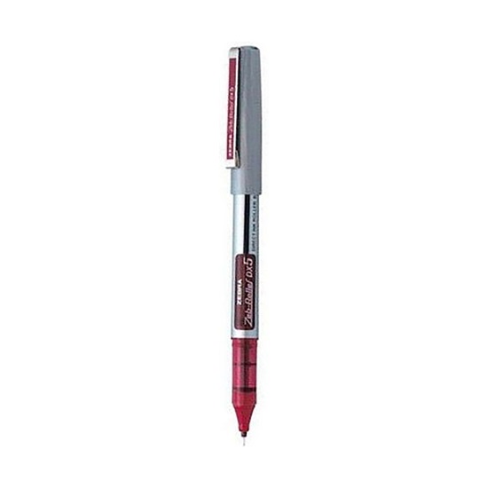 Zebra DX5 Zebroller SILVER RollerPen 0,5mm Red (ZB-16073Z) (ZEBZB-16073Z)-ZEBZB-16073Z