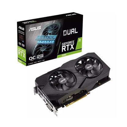 VGA Asus GeForce RTX 2060 Ti DUAL OC Edition 12GB GDDR6 (90YV0CH7-M0NA00) (ASU90YV0CH7-M0NA00)-ASU90YV0CH7-M0NA00