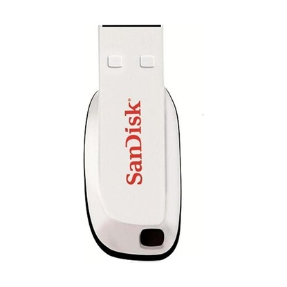 SanDisk Cruzer Blade 16GB USB 2.0 White (SDCZ50C-016G-B35W) (SANSDCZ50C-016G-B35W)-SANSDCZ50C-016G-B35W