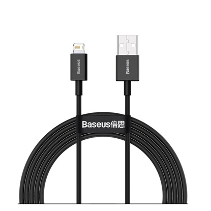 Baseus Lightning Superior Series cable, Fast Charging, Data 2.4A, 1m Black (CALYS-A01) (BASCALYS-A01)-BASCALYS-A01