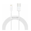 Baseus Lightning Superior Series cable, Fast Charging, Data 2.4A, 1m White (CALYS-A02) (BASCALYS-A02)-BASCALYS-A02