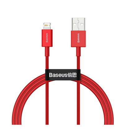 Baseus Lightning Superior Series cable, Fast Charging, Data 2.4A, 1m Red (CALYS-A09) (BASCALYS-A09)-BASCALYS-A09