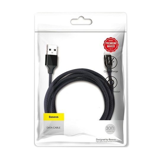 Baseus Lightning Yiven Cable 2A 1.2m Black (CALYW-01) (BASCALYW-01)-BASCALYW-01