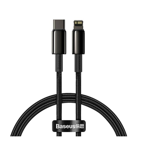 Baseus Type-C - Lightning Tungsten Gold Fast charging cable PD 20W 1m Black (CATLWJ-01) (BASCATLWJ-01)-BASCATLWJ-01