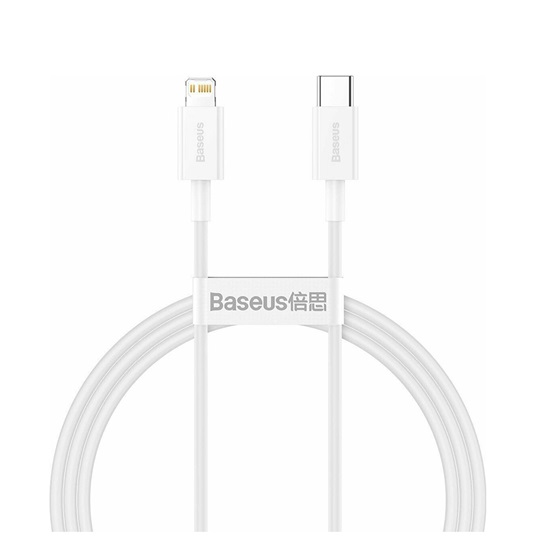 Baseus Type-C - Lightning Superior Series fast charging data cable PD 20W 1m White (CATLYS-A02) (BASCATLYS-A02)-BASCATLYS-A02