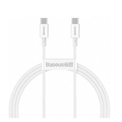 Baseus Type-C - Type-C Superior cable Quick Charge / Power Delivery / FCP 100W 5A 20V 1m white (CATYS-B02) (BASCATYS-B02)-BASCATYS-B02