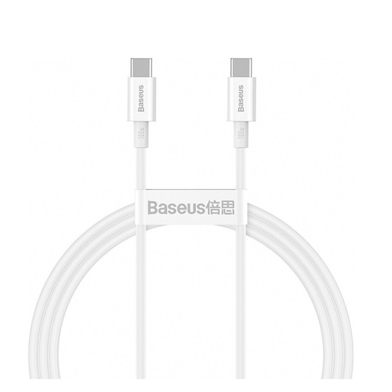 Baseus Type-C - Type-C Superior cable Quick Charge / Power Delivery / FCP 100W 5A 20V 1m white (CATYS-B02) (BASCATYS-B02)-BASCATYS-B02