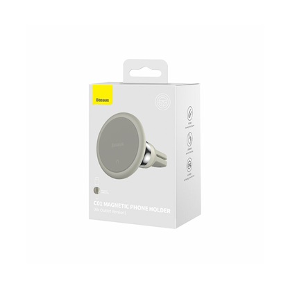 Baseus Car Mount C01 Magnetic Phone Holder(Air Outlet Version) Creamy-White (SUCC000102) (BASSUCC000102)-BASSUCC000102