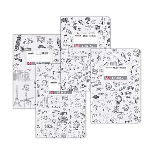 Typotrust Doodle Τετράδιο Λευκό Ριγέ 17x25 50φ. (4315) (TYP4315)-TYP4315