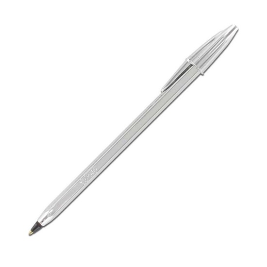 Στυλό Διαρκείας BIC Ballpoint 1.0mm Cristal Original Shine Silver (Μαύρο) (921339) (BIC921339)-BIC921339