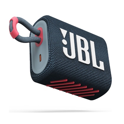 JBL Go 3 Portable Waterproof Bluetooth Speaker Blue/Pink (GO3BLUP) (JBLGO3BLUP)-JBLGO3BLUP