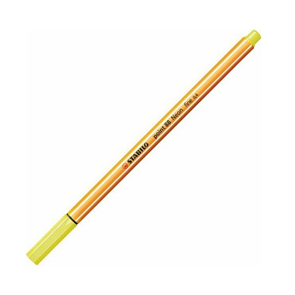 Μαρκαδόρος Σχεδίου STABILO Point 88 0.4 mm (Neon Yellow) (88/024)-STB88/024