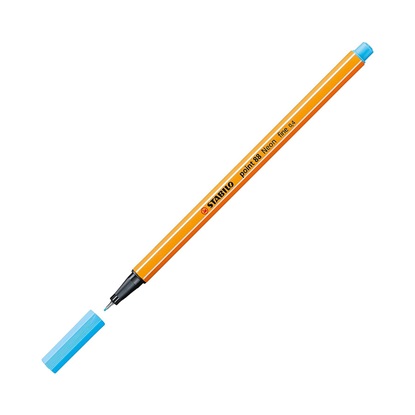 Μαρκαδόρος Σχεδίου STABILO Point 88 0.4 mm (Neon Blue) (88/031)-STB88/031