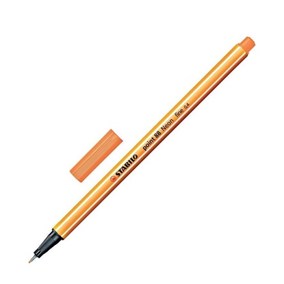 Μαρκαδόρος Σχεδίου STABILO Point 88 0.4 mm (Neon Orange) (88/054)-STB88/054