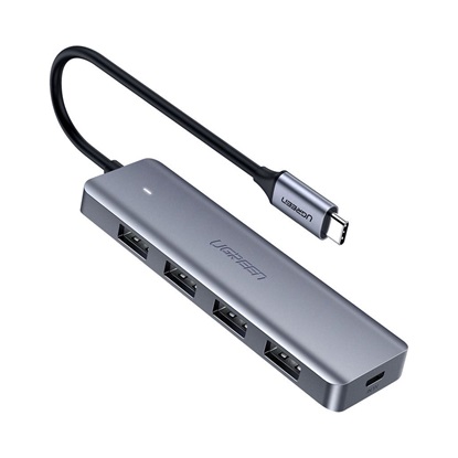 Ugreen CM219 USB 3.0 Hub 5 Θυρών με σύνδεση USB-C Γκρι (70336) (UGR70336)-UGR70336