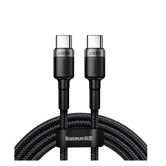 Baseus Cafule Braided USB 2.0 Cable USB-C male - USB-C male Γκρι 2m (CATKLF-ALG1) (BASCATKLF-ALG1)-BASCATKLF-ALG1