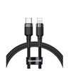 Baseus Cafule Braided USB 3.0 Cable USB-C male - Lightning Μαύρο 1m (CATLKLF-G1) (BASCATLKLF-G1)-BASCATLKLF-G1