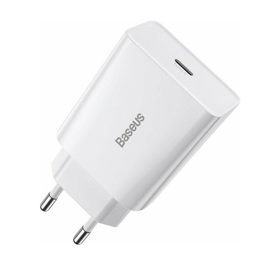 Baseus Φορτιστής Χωρίς Καλώδιο με Θύρα USB-C 20W Power Delivery Λευκός (CCFS-SN02) (BASCCFS-SN02)-BASCCFS-SN02