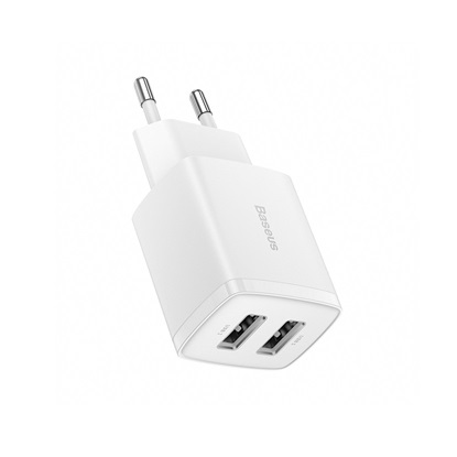 Baseus Φορτιστής Χωρίς Καλώδιο με 2 Θύρες USB-A 10.5W Λευκός (CCXJ010202) (BASCCXJ010202)-BASCCXJ010202