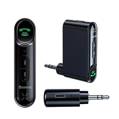Baseus Bluetooth Αυτοκινήτου για το Ηχοσύστημα (AUX / Audio Receiver / με USB θύρα Φόρτισης) (WXQY-01) (BASWXQY-01)-BASWXQY-01
