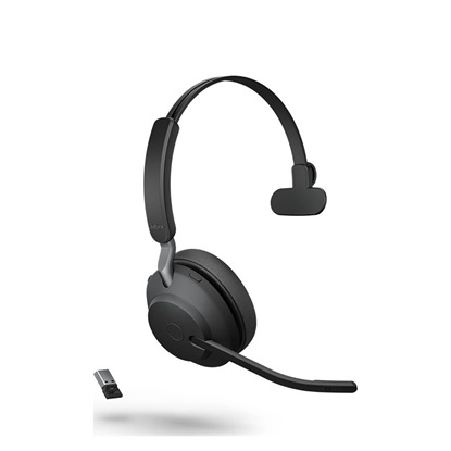 Jabra Evolve2 65 VOIP Headset Link380a MS Mono Black (26599-899-999) (JAB26599-899-999)-JAB26599-899-999