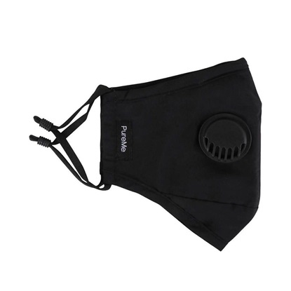 PureMe Reusable / Adjustable Mask Cotton 2 pcs N95 filters inside the package Black (R001B2F) (PRMR001B2F)-PRMR001B2F