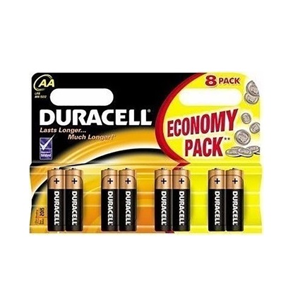 Duracell Αλκαλικές Μπαταρίες AA 1.5V 8τμχ (DBAALR6) (DURDBAALR6)-DURDBAALR6