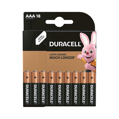Duracell Αλκαλικές Μπαταρίες AAA 1.5V 18τμχ (DCAAALR03)(DURDCAAALR03)-DURDCAAALR03