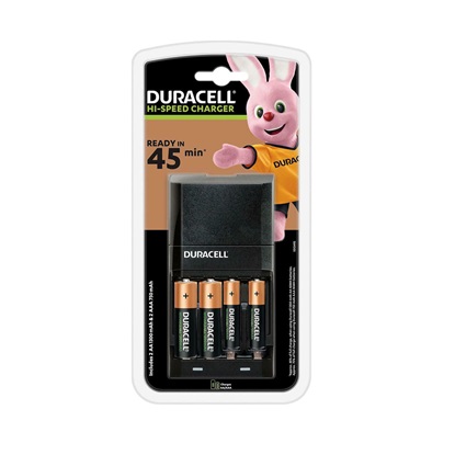 Duracell CEF27 Φορτιστής 4 Μπαταριών Ni-MH Μεγέθους AA/AAA Σετ με 2x AA 1300mAh και 2x AAA 750mAh (DCEF27)(DURDCEF27)-DURDCEF27