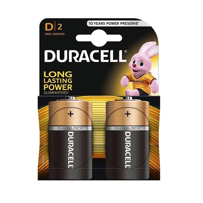 Duracell Αλκαλικές Μπαταρίες D 1.5V 2τμχ (DDLR20)(DURDDLR20)-DURDDLR20