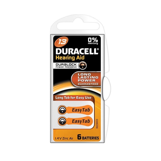 Duracell Activair Μπαταρίες Ακουστικών Βαρηκοΐας 13 1.45V 6τμχ (ACA13MF)(DURACA13MF)-DURACA13MF