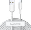 Baseus Simple Wisdom Regular USB 2.0 Cable USB-C male - USB-A male Λευκό 1.5m (TZCATZJ-02) (BASTZCATZJ-02)-BASTZCATZJ-02