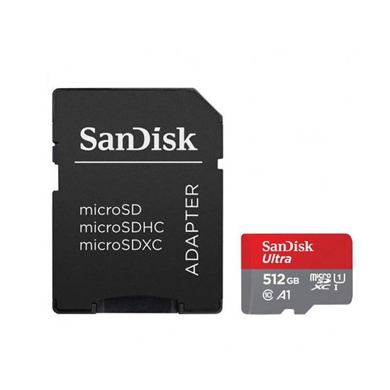 Sandisk Ultra microSDXC 512GB Class 10 U1 A1 UHS-I 140MB/s (SDSQUAC-512G-GN6MA) (SANSDSQUAC-512G-GN6MA)-SANSDSQUAC-512G-GN6MA