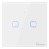 Sonoff T0EU2C-TX Χωνευτός Διακόπτης Τοίχου Wi-Fi για Έλεγχο Φωτισμού με Πλαίσιο και Δύο Πλήκτρα Αφής Φωτιζόμενος Λευκός (IM190314010) (SONIM190314010)-SONIM190314010